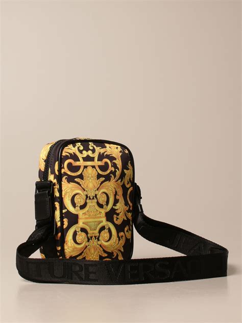 versace jeans backpack with blue logo|versace jeans shoulder bag men.